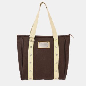 Louis Vuitton Brown Antigua Cabas Mm Tote Bag, Tote Handbags - Luxury Closet catalog