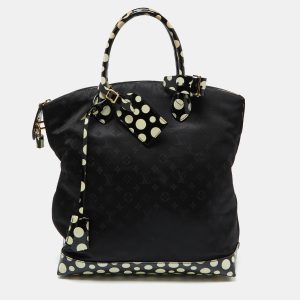 Louis Vuitton Black Monogram Satin Yayoi Kusama Dots Infinity Lockit Vertical MM Bag, Tote Handbags - Luxury Closet catalog