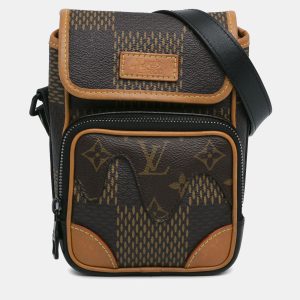 Louis Vuitton Brown Coated Canvas Nigo Giant Damier Ebene Monogram Nano Amazone Crossbody, Handbags - Luxury Closet catalog