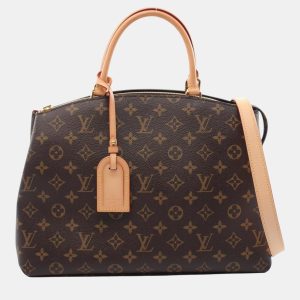 Louis Vuitton Brown Coated Canvas Leather Monogram Grand Palais Mm Handbag, Tote Handbags - Luxury Closet catalog