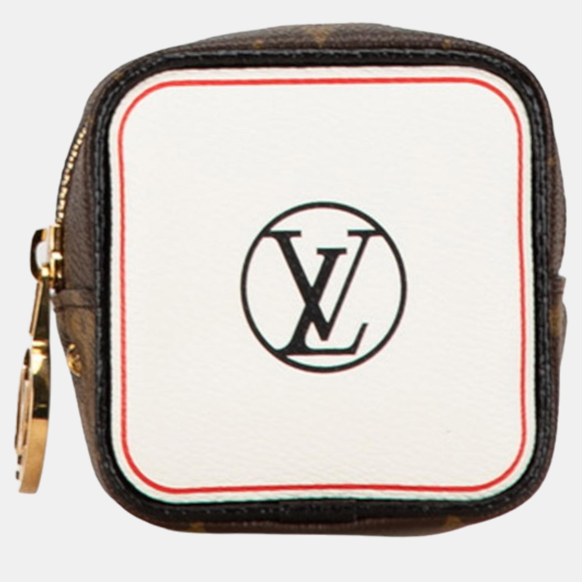 Louis Vuitton Brown Pvc Leather Canvas Monogram Portemonnaie Cube Pouch, Wallets & Money Clips - Luxury Closet catalog