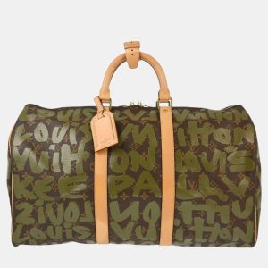 Louis Vuitton Khaki Monogram Graffiti Keepall 50 Duffle bag, Handbags - Luxury Closet catalog