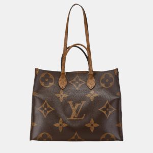 Louis Vuitton Brown Pvc Leather Monogram Reverse OnTheGo MM Handbag, Tote Handbags - Luxury Closet catalog