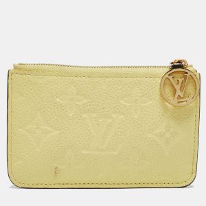 Louis Vuitton Jaune Monogram Empreinte Leather Romy Card Holder, Wallets & Money Clips - Luxury Closet catalog