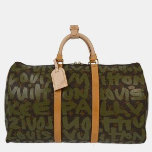 Louis Vuitton Khaki Monogram Graffiti Keepall 50 Duffle Bag, Handbags - Luxury Closet catalog