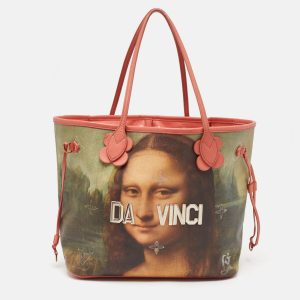 Louis Vuitton x Jeff Koons Pink Coated Canvas Da Vinci Master's Neverfull MM, Tote Handbags - Luxury Closet catalog