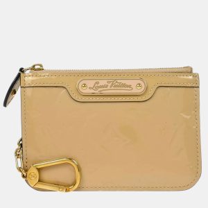 Louis Vuitton Beige Monogram Vernis Leather Pochette Cles Coin Purse, Wallets & Money Clips - Luxury Closet catalog