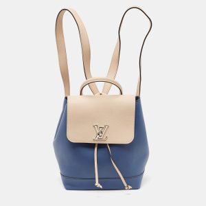 Louis Vuitton Blue/Beige Leather Lockme Backpack, Backpacks - Luxury Closet catalog