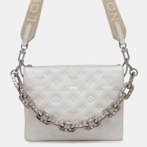 Louis Vuitton White Lambskin Coussin PM Bag, Shoulder Bags - Luxury Closet catalog