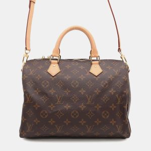 Louis Vuitton Brown Monogram Speedy Bandouliere 30 Bag, Tote Handbags - Luxury Closet catalog