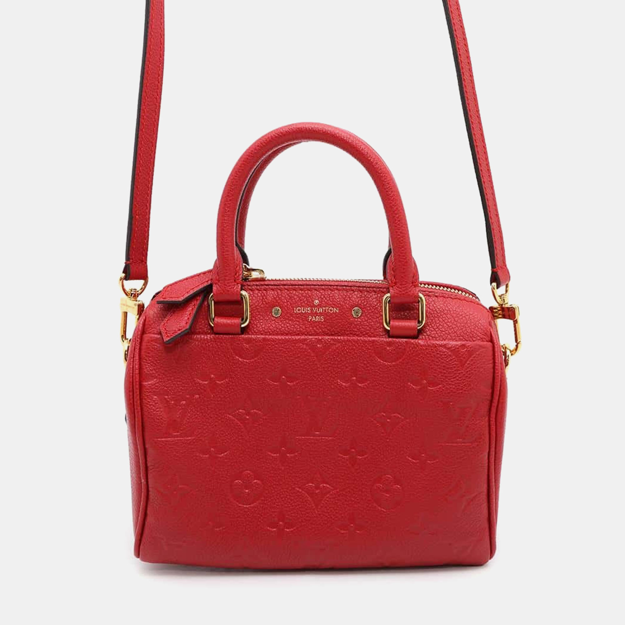 Louis Vuitton Red Monogram Empreinte Leather Speedy Bandouliere 20 Bag, Tote Handbags - Luxury Closet catalog