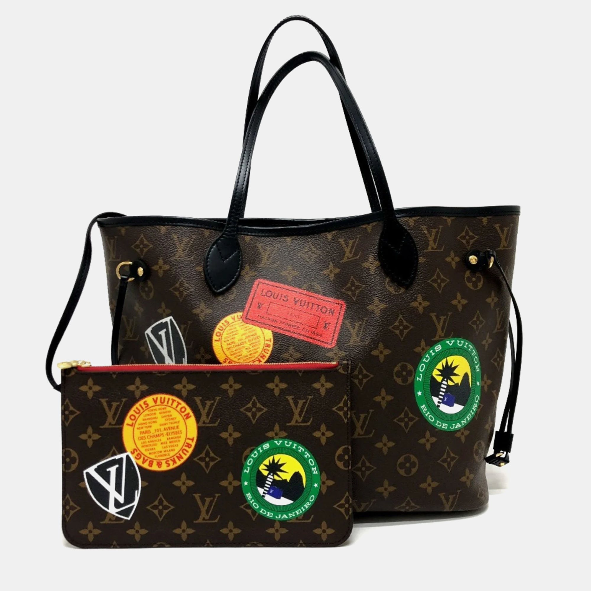 Louis Vuitton Brown Monogram Canvas World Tour Neverfull MM Tote Bag, Tote Handbags - Luxury Closet catalog