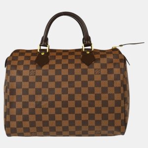 Louis Vuitton Brown Damier Ebene Canvas Speedy 30 Handbag, Tote Handbags - Luxury Closet catalog