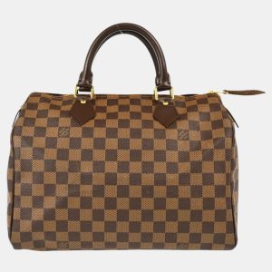 Louis Vuitton Brown Damier Ebene Canvas Speedy 30 Handbag, Tote Handbags - Luxury Closet catalog