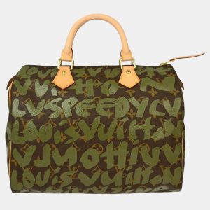 Louis Vuitton Khaki Monogram Graffiti Speedy 30 Handbag, Tote Handbags - Luxury Closet catalog