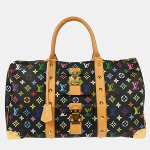 Louis Vuitton Black Monogram Multicolor Speedy 45 Handbag, Tote Handbags - Luxury Closet catalog