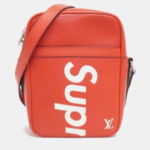 Louis Vuitton Rouge Leather Supreme Danube PM Shoulder Bag, Tote Handbags - Luxury Closet catalog