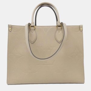 Louis Vuitton Tourterelle Monogram Empreinte Leather OnTheGo MM Handbag, Tote Handbags - Luxury Closet catalog