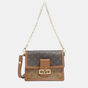 Louis Vuitton Brown Monogram Reverse Canvas Dauphine MM Shoulder Bag, Shoulder Bags - Luxury Closet catalog