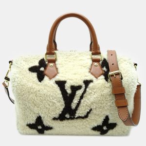 Louis Vuitton Brown/White Giant Monogram Speedy Bandouliere 25 Handbag, Tote Handbags - Luxury Closet catalog