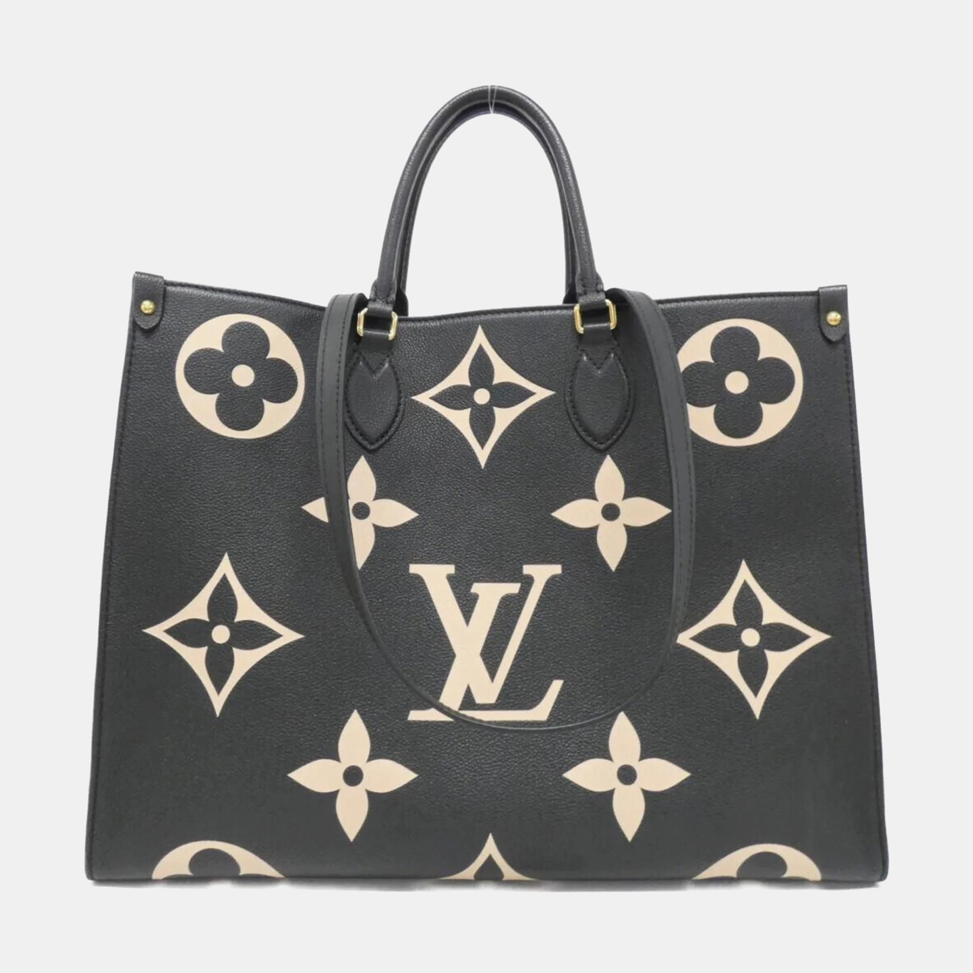 Louis Vuitton Beige Black Monogram Empreinte Leather OnTheGo GM Handbag, Tote Handbags - Luxury Closet catalog