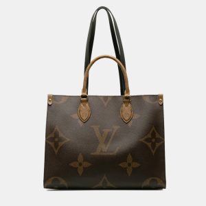 Louis Vuitton Brown Monogram Giant Reverse Canvas OnTheGo MM Handbag, Tote Handbags - Luxury Closet catalog