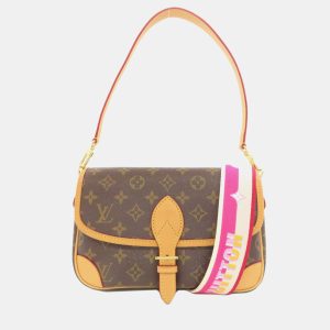Louis Vuitton Fuchsia Brown Monogram Canvas Diane PM Shoulder Bag, Tote Handbags - Luxury Closet catalog