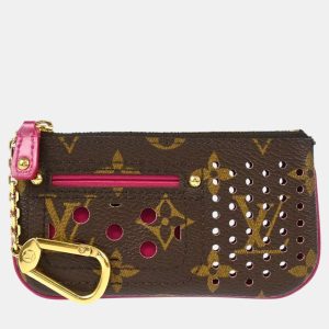 Louis Vuitton Brown/Pink Monogram Perforated Canvas Coin Purse Bag, Wallets & Money Clips - Luxury Closet catalog