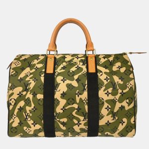 Louis Vuitton Green Monogram Camouflage Speedy 35 Handbag, Satchels - Luxury Closet catalog