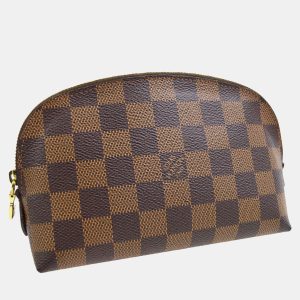 Louis Vuitton Brown Damier Ebene Canvas Pochette Cosmetic Pouch, Handbags - Luxury Closet catalog