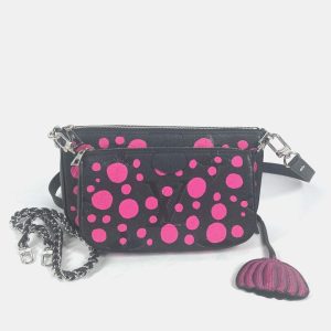 Louis Vuitton Black and Pink Monogram Empreinte Leather Yayoi Kusama Multi Pochette Accessoires Shoulder Bag, Clutches & Special Occasion Bags - Luxury Closet catalog