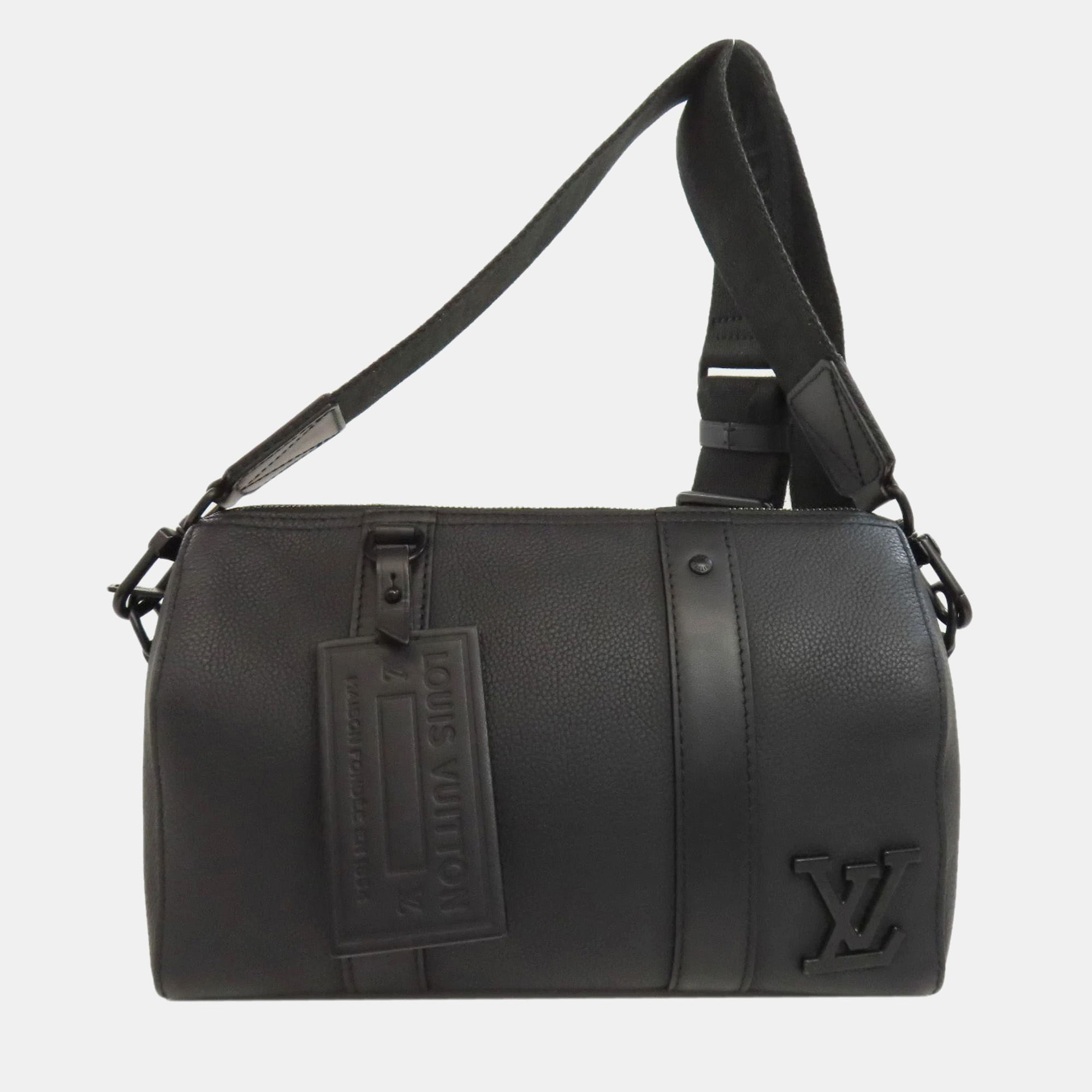 Louis Vuitton Noir Leather City Keepall Aerogram Shoulder Bag, Shoulder Bags - Luxury Closet catalog