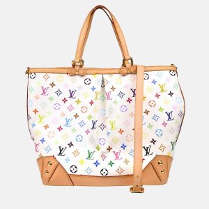 Louis Vuitton White Multicolor Monogram Canvas Sharleen GM Tote Bag, Tote Handbags - Luxury Closet catalog