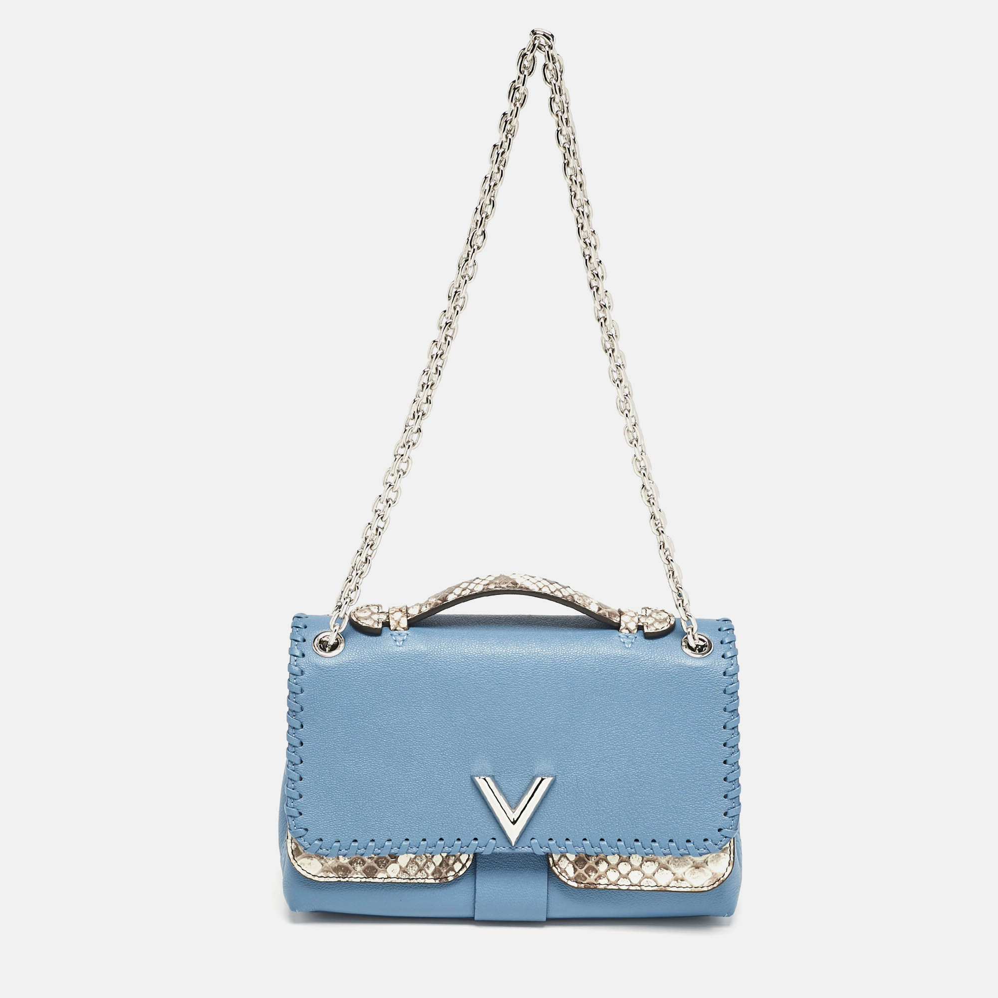 Louis Vuitton Blue Cuir Plume Leather and Python Very Bag, Shoulder Bags - Luxury Closet catalog