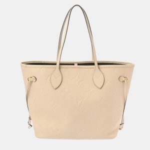 Louis Vuitton Creme Leather Monogram Empreinte Neverfull MM Tote Bag, Tote Handbags - Luxury Closet catalog