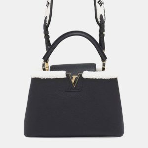 Louis Vuitton Black Capucines Taurillon Leather Shearling MM Bag, Satchels - Luxury Closet catalog