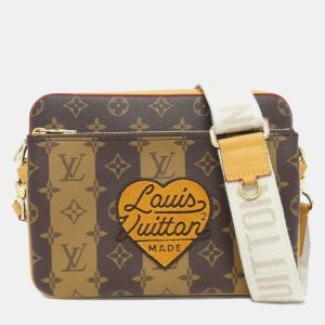 Louis Vuitton Marron Monogram Canvas Striped Squared Trio Messenger Bag, Shoulder Bags - Luxury Closet catalog