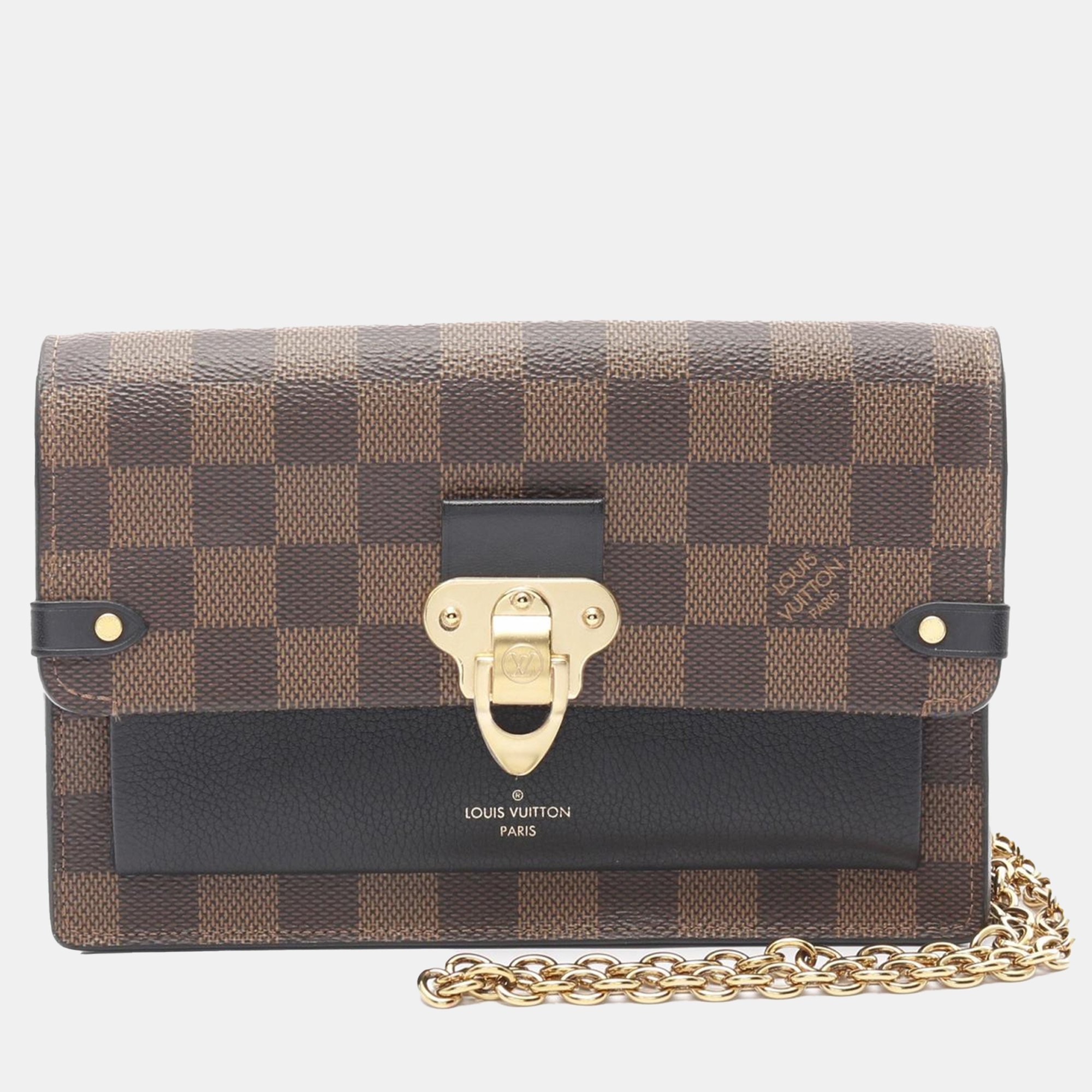 Louis Vuitton Brown Damier Ebene Canvas Portefeuille Vavin Chain Shoulder Bag, Shoulder Bags - Luxury Closet catalog