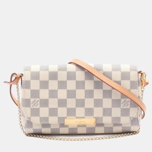 Louis Vuitton White Damier Azur Canvas Favorite PM Crossbody Bag, Handbags - Luxury Closet catalog