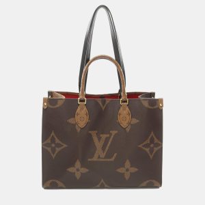 Louis Vuitton Beige and Brown Monogram Giant Reverse Canvas OnTheGo MM Tote Bag, Tote Handbags - Luxury Closet catalog