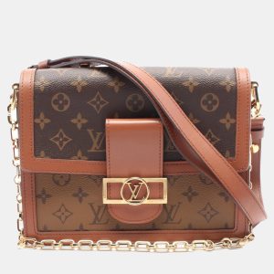 Louis Vuitton Brown Monogram Reverse Canvas Dauphine Shoulder Bag, Handbags - Luxury Closet catalog