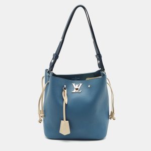 Louis Vuitton Blue Jean Leather Lockme Bucket Bag, Handbags - Luxury Closet catalog