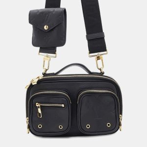 Louis Vuitton Black Calf Leather Utility Crossbody Bag, Shoulder Bags - Luxury Closet catalog