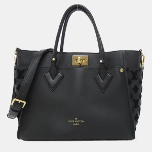 Louis Vuitton Black Monogram Leather On My Side MM Handbag, Tote Handbags - Luxury Closet catalog