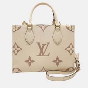 Louis Vuitton Cream Bicolor Monogram Empreinte Leather OnTheGo PM Tote Bag, Tote Handbags - Luxury Closet catalog