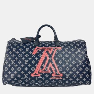 Louis Vuitton Navy Monogram Canvas Ink Upside Down Keepall Bandouliere 50 Travel Bag, Handbags - Luxury Closet catalog