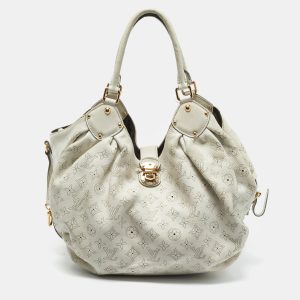 Louis Vuitton White Monogram Mahina Leather Surya L Bag, Shoulder Bags - Luxury Closet catalog