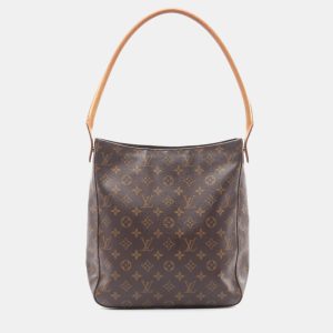 Louis Vuitton Looping Gm Shoulder Bag Monogram Leather Brown, Tote Handbags - Luxury Closet catalog