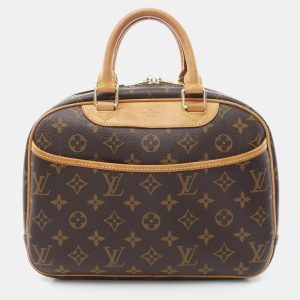 Louis Vuitton Brown Monogram Canvas Trouville Handbag, Satchels - Luxury Closet catalog