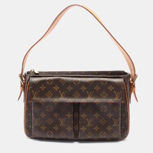 Louis Vuitton Brown Monogram Canvas Vivacite GM Shoulder Bag, Tote Handbags - Luxury Closet catalog